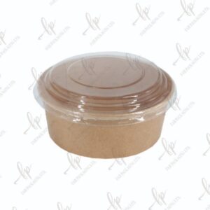 1000ml Kraft Salad Bowl with lid